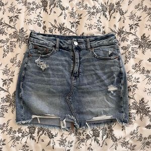 Denim mini skirt